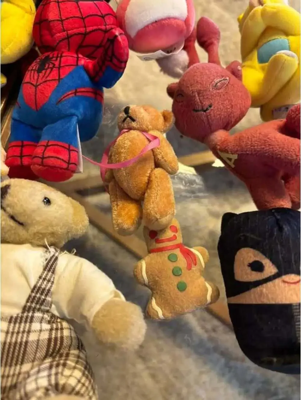 Assorted Small Plush Toy Lot - Spider-Man, Disney Tsum Tsum, Teletubbies